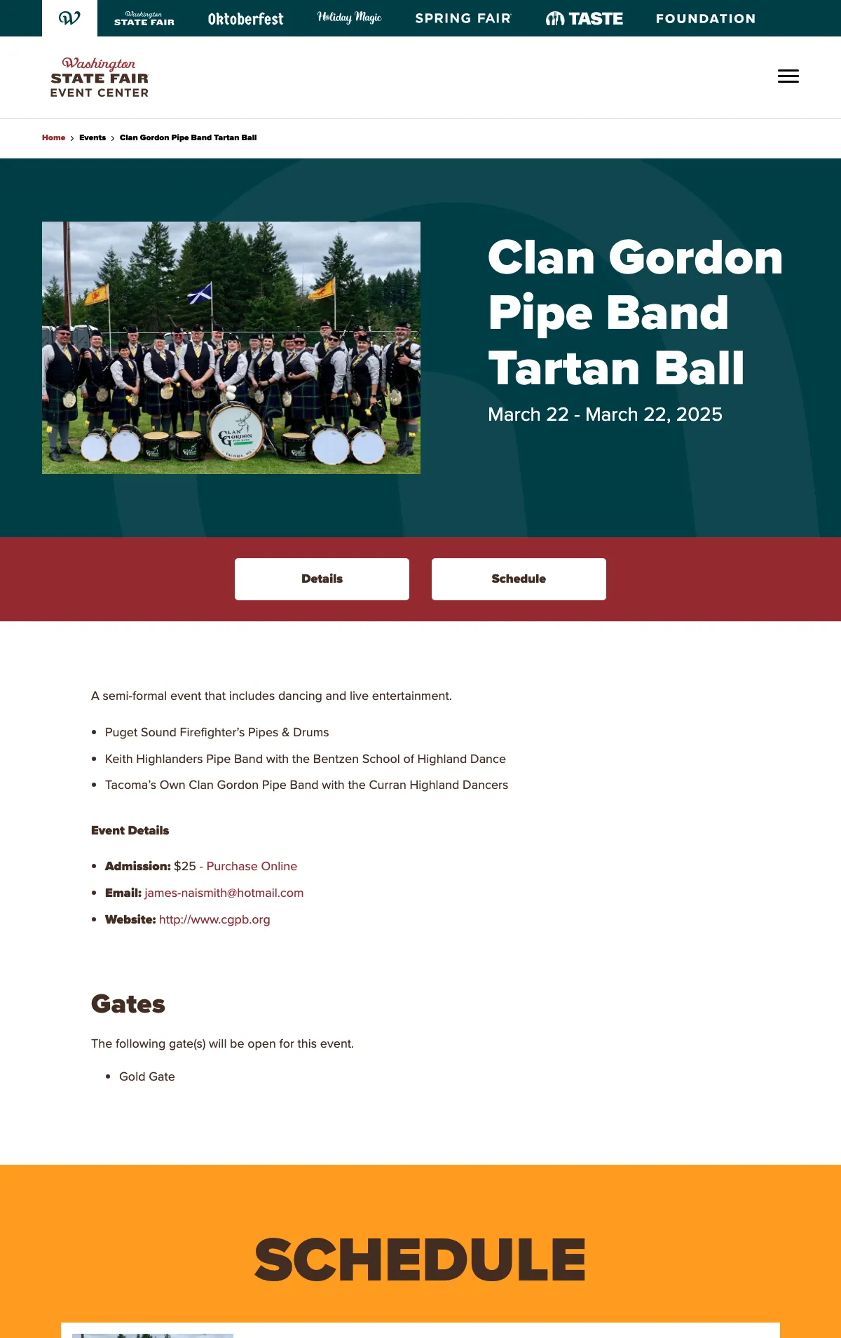 Clan Gordon Pipe Band Tartan Ball